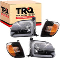 TRQ Performance Driver and Passenger Side Headlight Assembly Set Compatible with 00-03 Toyota Tundra 04 Toyota Tundra Regular Cab 04 Toyota Tundra Extended Cab