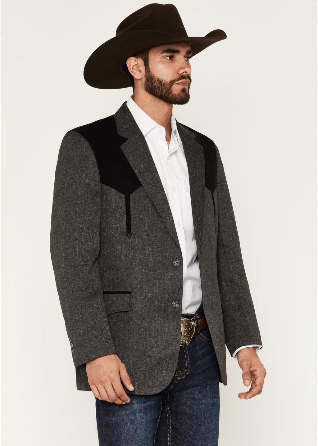 Black Polyester Swedish Knit Blazer by Circle S