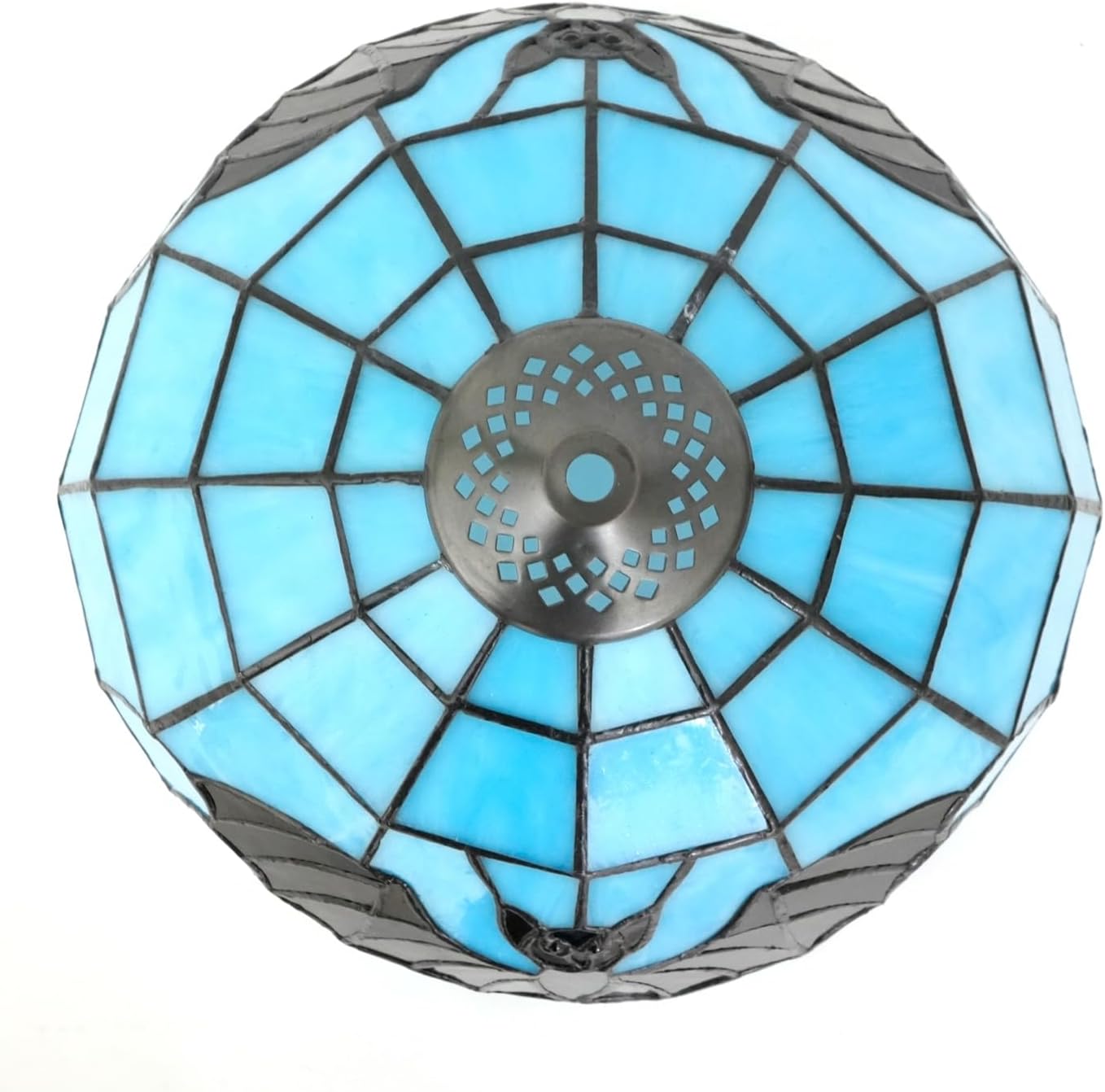 Tiffany Lamp Shade Replacement, 12 Inch Blue-backed Bat Stained Glass Vintage Handmade Cute Decor Ceiling Light Shade for Table Lamp Pendant Light
