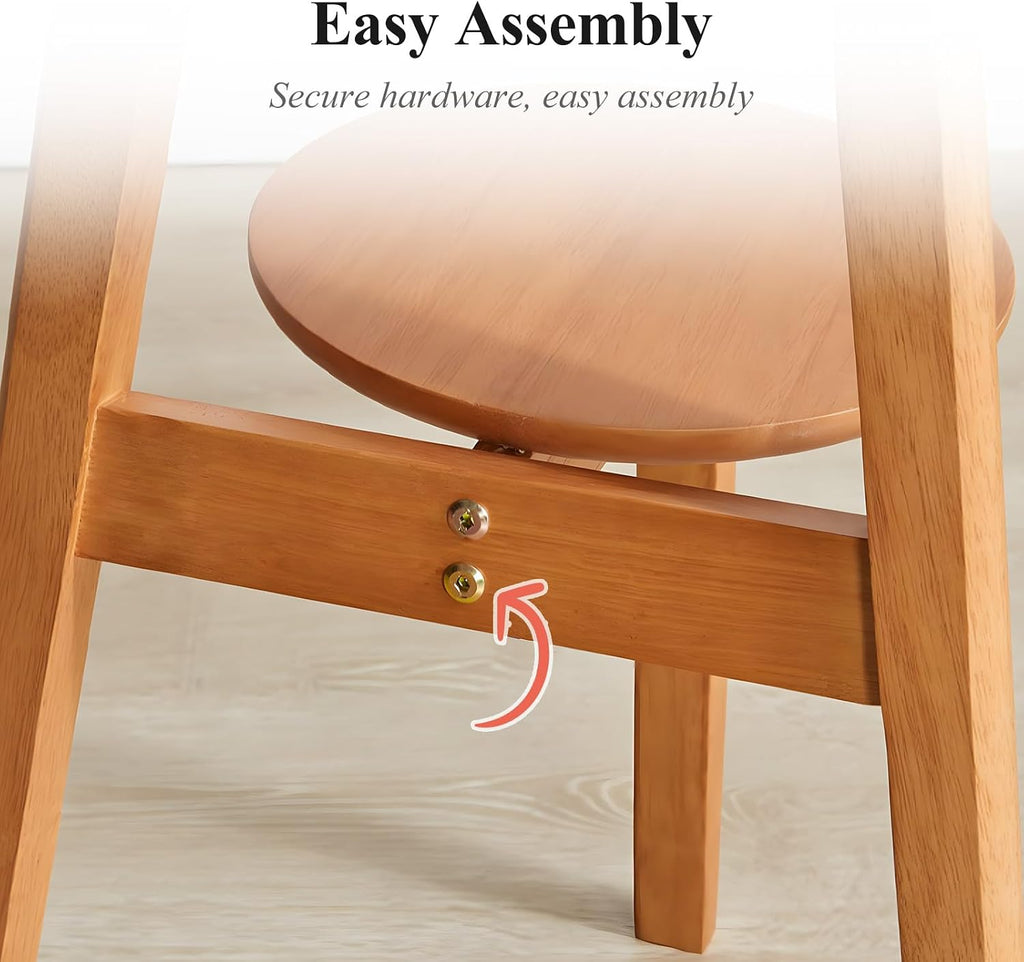 Side Table, 2-Tier Round End Tables Living Room, Mid Century Modern Side Table, Round Nightstand, Oak Accent Table, Small Round Coffee Table, 16.54' Dia.x 23.62' H(Natural)