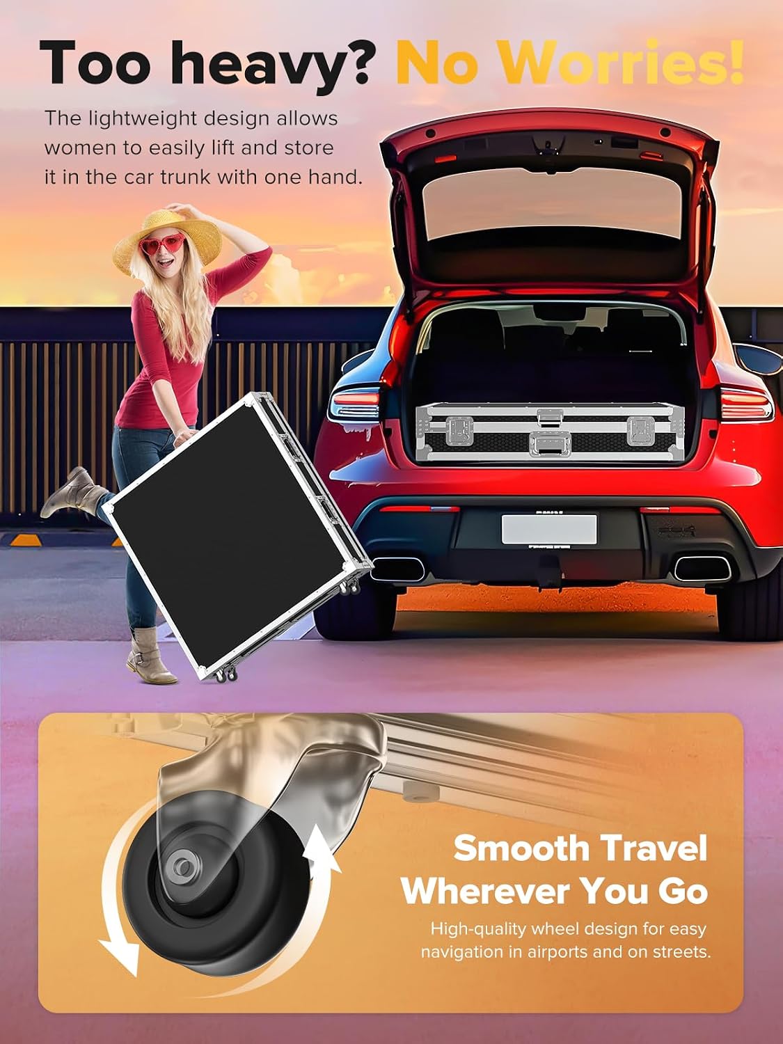 Portable Photo Booth, Photo Booth Shell Stand Provide Cyratok PhotoBooth Software,Flight Case,Free Custom Logo,Selfie Booth Machine Photo with Any Ipad Perfect for Parties Wedding Events Rental