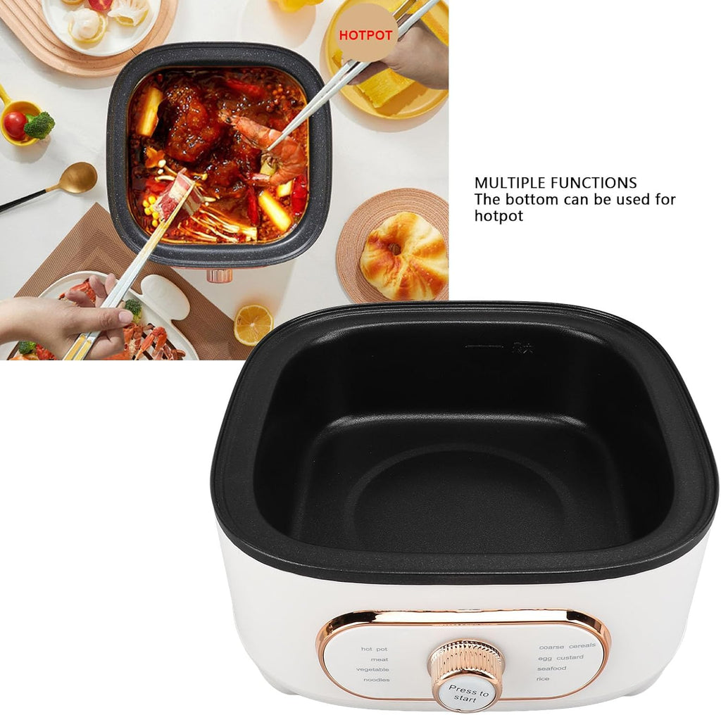 2 Tier Electric Food Steamer, 1200W 10.5L Electric Hot Pot with Steamer, Stackable Baskets, Fast Simultaneous Cooking Vegetable Steamer for Seafood, Raman, Soup, Noodles, Oatmeal