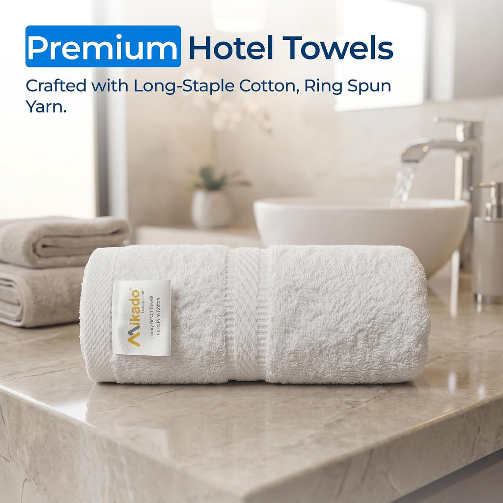 belem Luxury Bulk Bath Towels 24x50 – 60 Pack – 100% Cotton Ultra Soft & Plush, Highly Absorbent & Multipurpose Quick Drying Hotel Quality Towels for Hotels, Resorts, Pool, Gym, Spa & Salon
