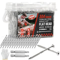 #10x2-1/2 Inch 304 Stainless Steel Deck Screws 1000 PCS - Corrosion-Resistant Outdoor Wood Fasteners for Fences, Decks, Wood Project - T25 Star Drive Bit
