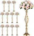 12Pcs Gold Centerpieces for Tables,Tall Gold Centerpieces for Wedding,Metal Candle Holder for Wedding Party, Dinner, Event, Hotel, Home Decor