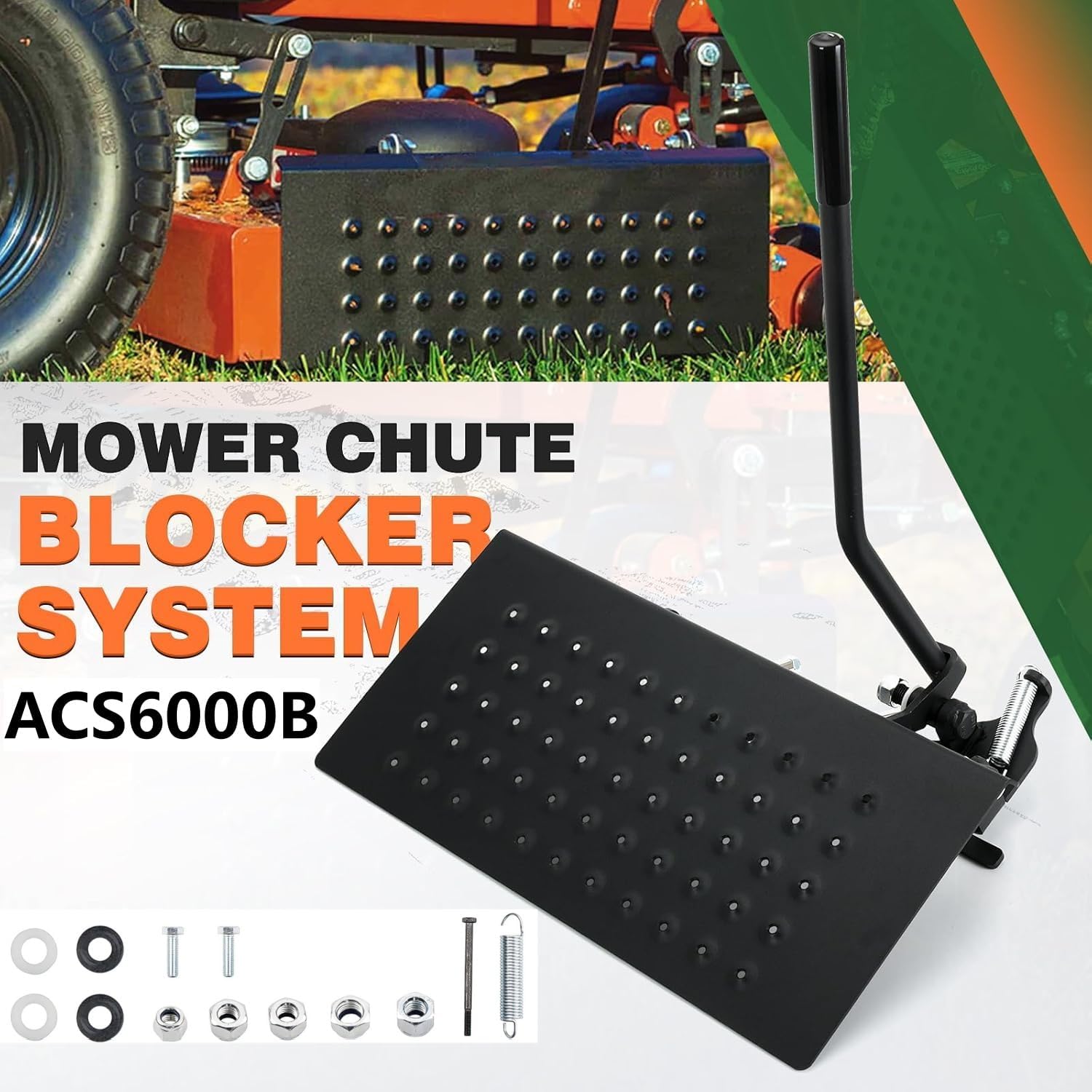 ACS6000B Chute Blocker & Discharge Shield for Bad Boy Mowers – Advanced Chute System Fits 54'/60'/61'/72' Decks, Replaces 088-6000-00