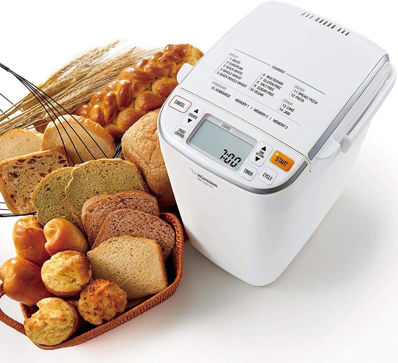 Zojirushi BB-SSC10WZ Home Bakery Maestro Breadmaker, Premium White