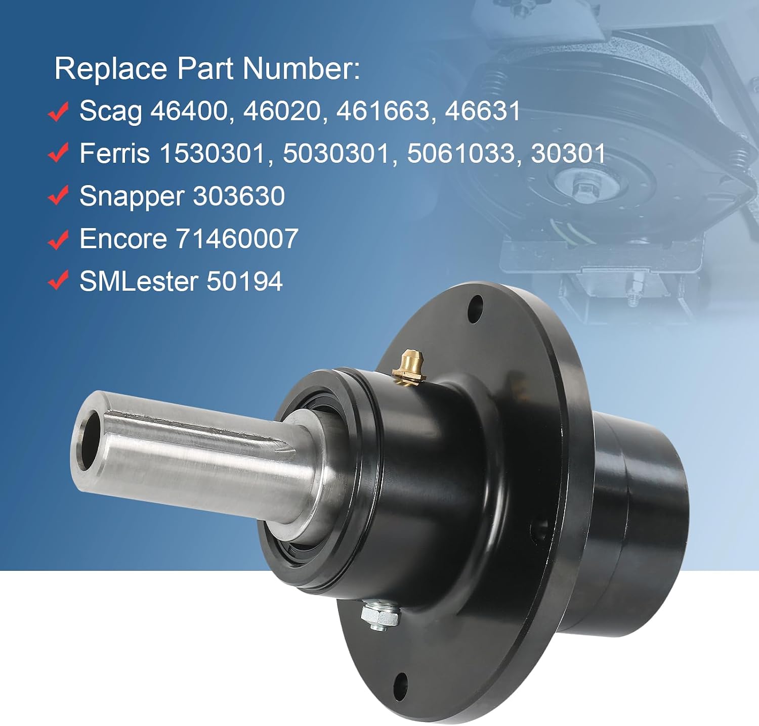 Spindle Assembly Replacement for Scag 461663 46631 46400 46020, Ferris 1530301 5030301, Compatible with Scag 48' 52' 61' Deck Lawn Mowers