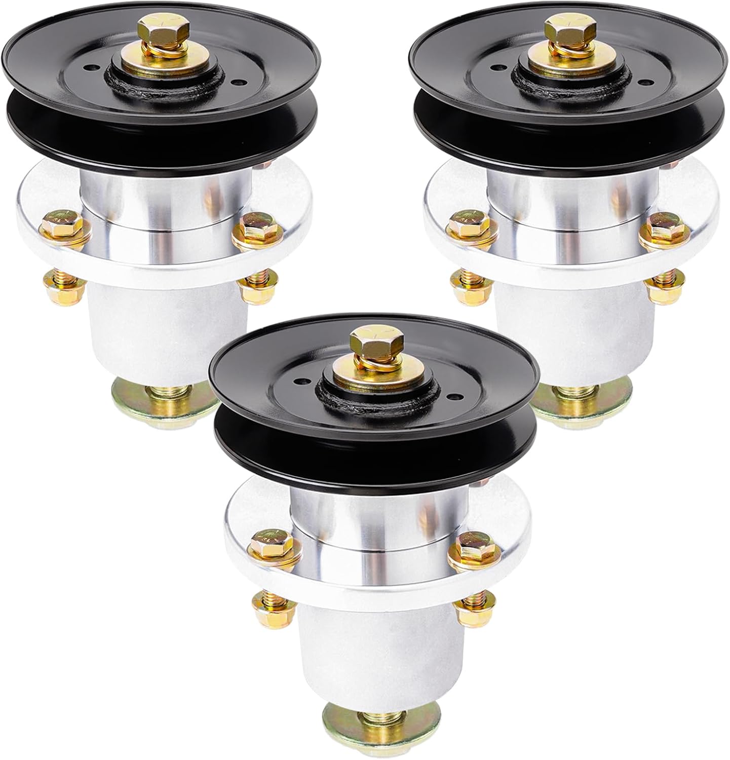 037-2000-00 Bad Boy Spindle Assembly 037-2050-00 with 033-4820-00 Pulley Fit for Bad Bo y MZ, MZ Magnum 42 48 inch Deck Mower (3 Pack)