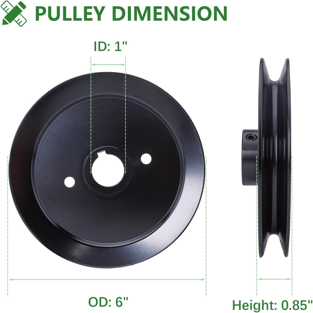 Fit for Ba d Boy 037-6015-00 037-6015-50 Spindle Assembly with 033-6004-00 Pulley for 60' 61' Bad Boy CZT ZT Elite Maverick Outlaw XP Pup Lightning Mower Deck (3 Pack)