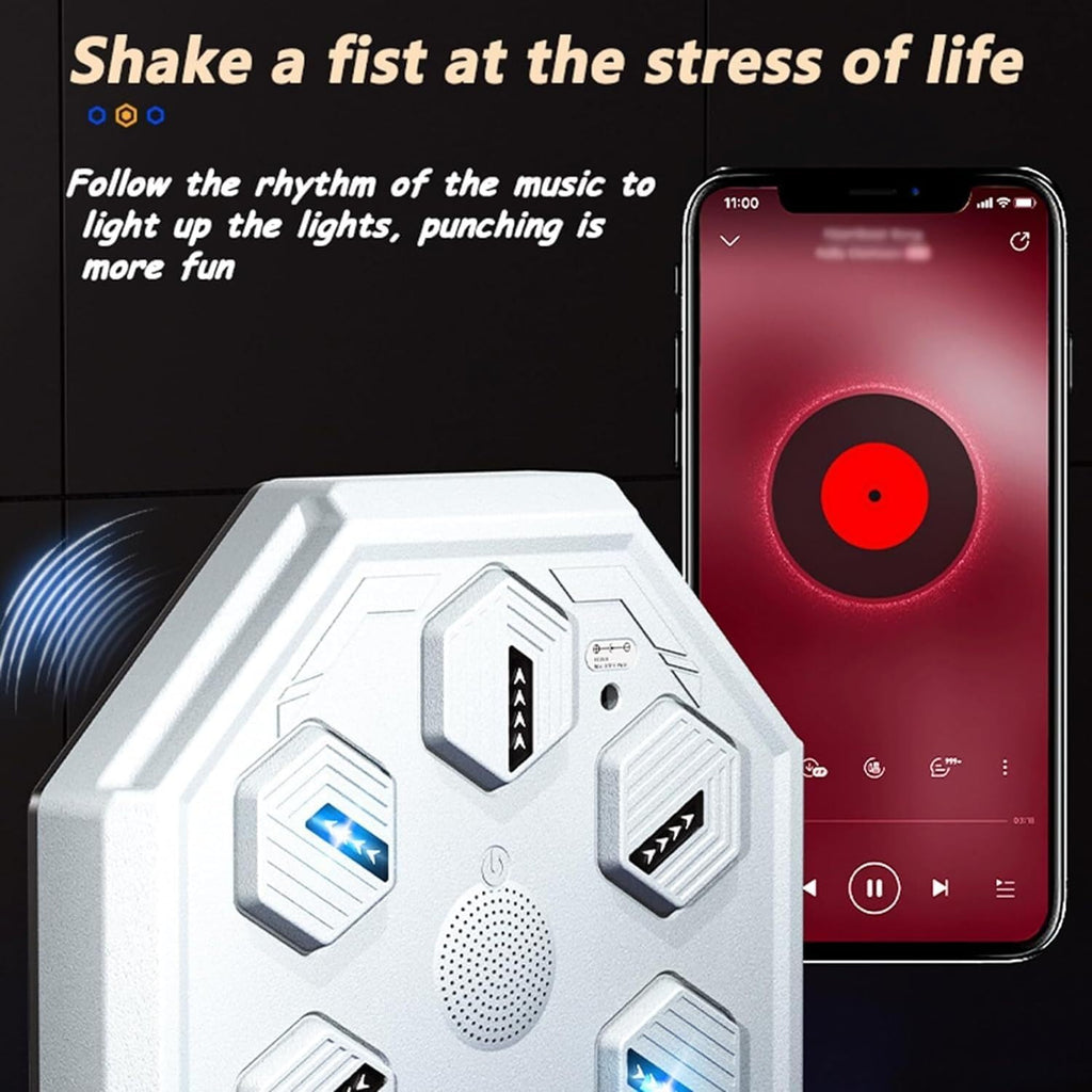 1pc Smart Bluetooth Boxing Machine Boxing Reaction Target Boxing Machine Music Boxing Target Speed Hand Eye Reaction and Coordination Boxing Equipmentfor Kids and Adults Y0-1011