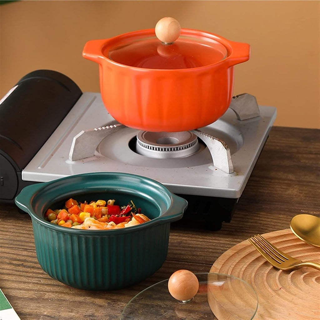 Soup Pot Small Ceramic Casserole Vertical Pattern Soup Pot Cooking Appliances Kitchen Appliances Frying Pan Kitchen Appliances