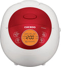 CUCKOO Micom Rice Cooker 3 Cup Uncooked / 6 Cup Cooked, Korean Fuzzy Logic Rice Cooker Small with Delay Timer & Keep Warm Setting, Versatile Food Steamer with Non-Stick Inner Pot, Red (CR-0351F)