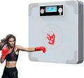Music Boxing Machine for Adults and Kids, Home Wall Music Boxing Pad,Electric Boxing Target White Light Flashing,Silver
