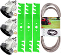 50 Inch Mower Deck Rebuild Kit - Fits 50' Deck Cub Ca det RZT-50 RZT-50VT White Outdoor ZT-50, 3 Spindles(618-04126) + 3 Blades(942-04053C) + 1 Belt(754-04044)