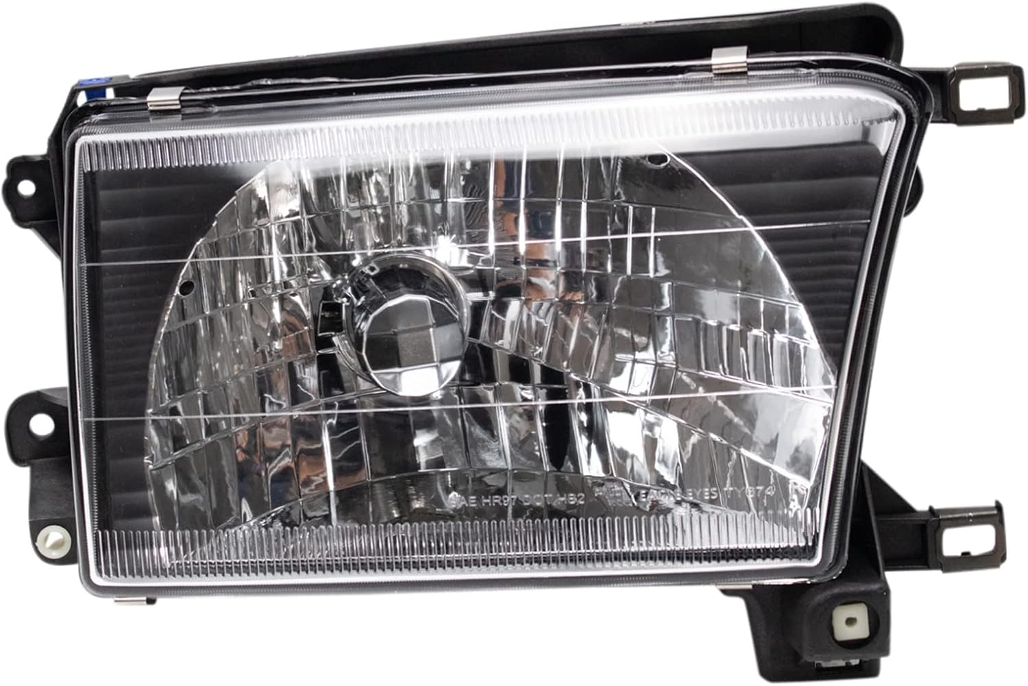 TRQ Performance Driver and Passenger Side Headlight Assembly Set Black Housing Compatible with 99-02 Toyota 4Runner