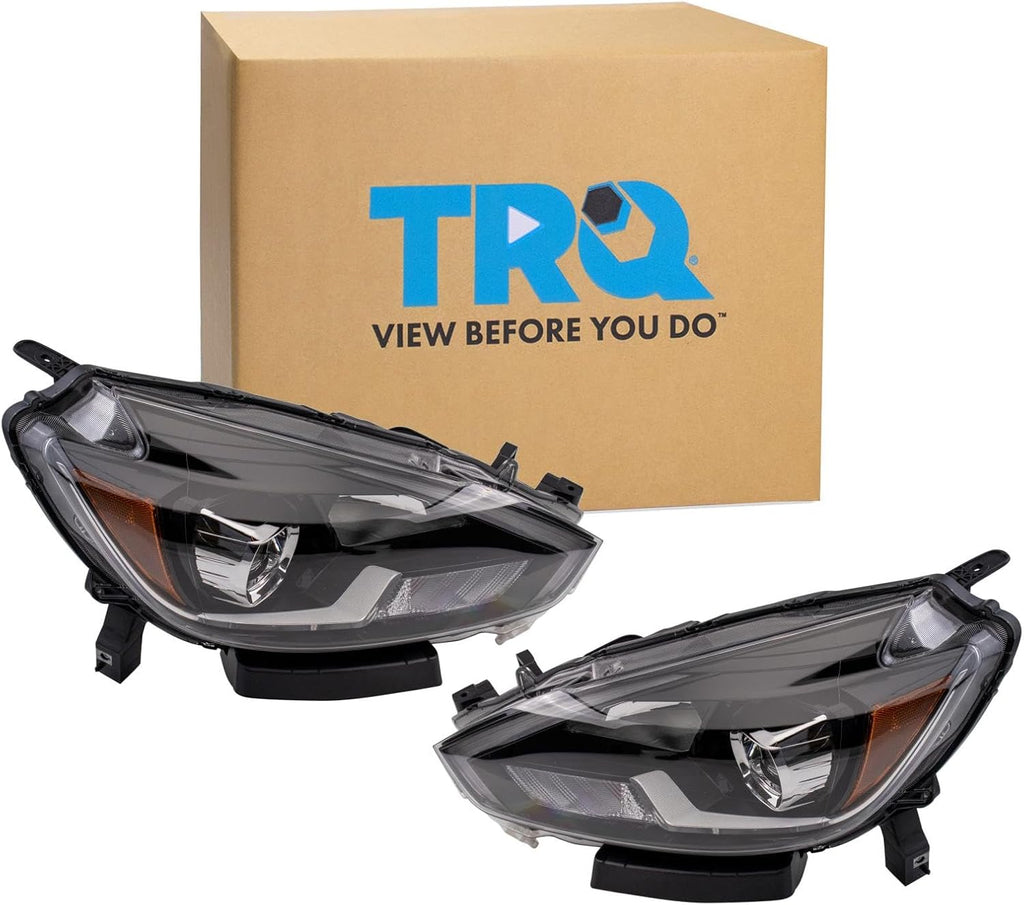 TRQ Headlight Assembly Set Front Driver & Passenger Side NI2502246 NI2503246 Compatible with 2016 Nissan Sentra