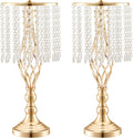 VEVOR Metal Wedding Centerpiece Gold,Crystal,12PCS 49cm/19.3'