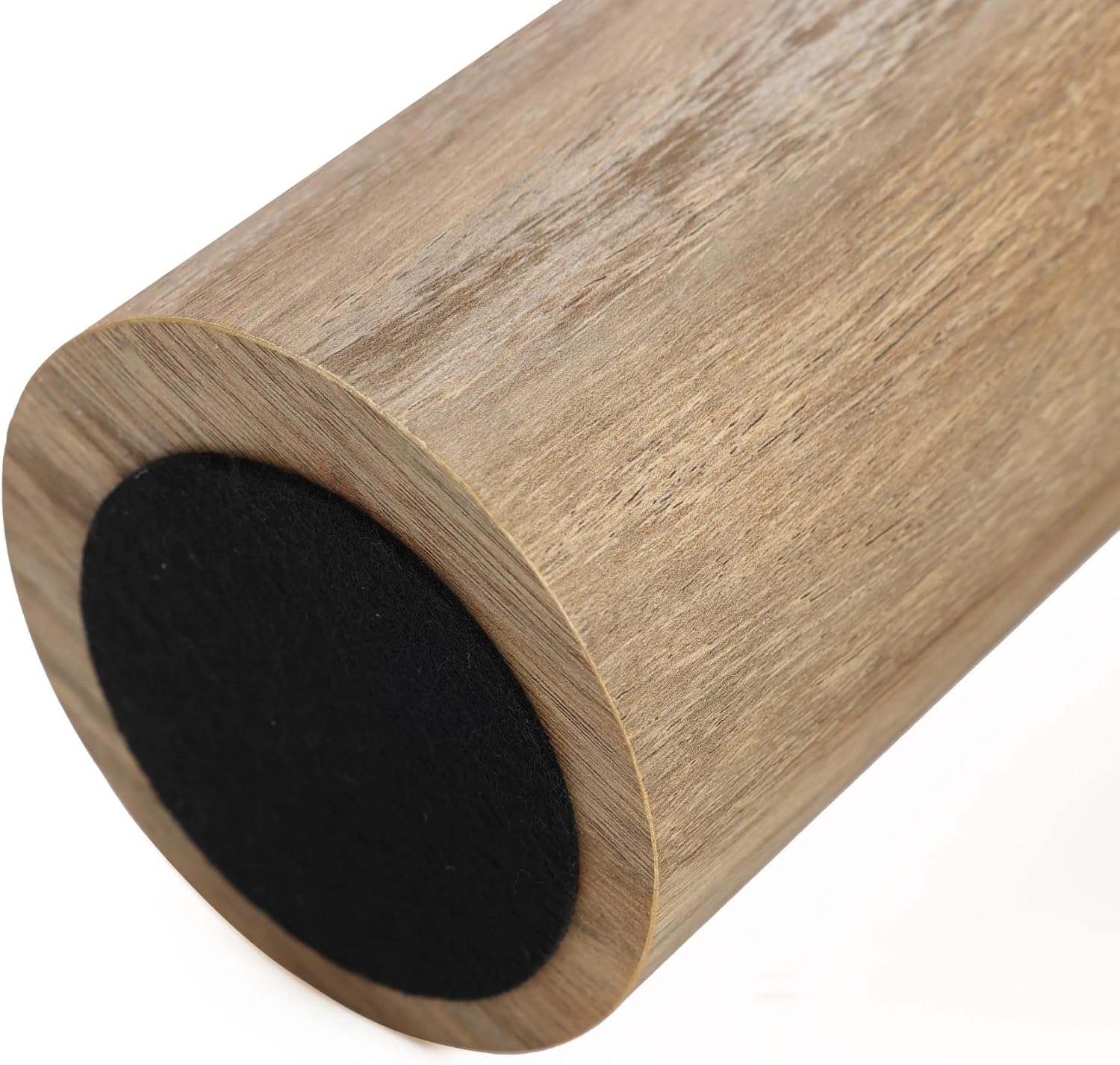 LuxenHome Round Side Table, 19' Tall End Table with 3 Pillar Legs, Modern Farmhouse Dark Oak Finish Wooden Couch Side Tables, Accent Table for Living Room, Bedroom