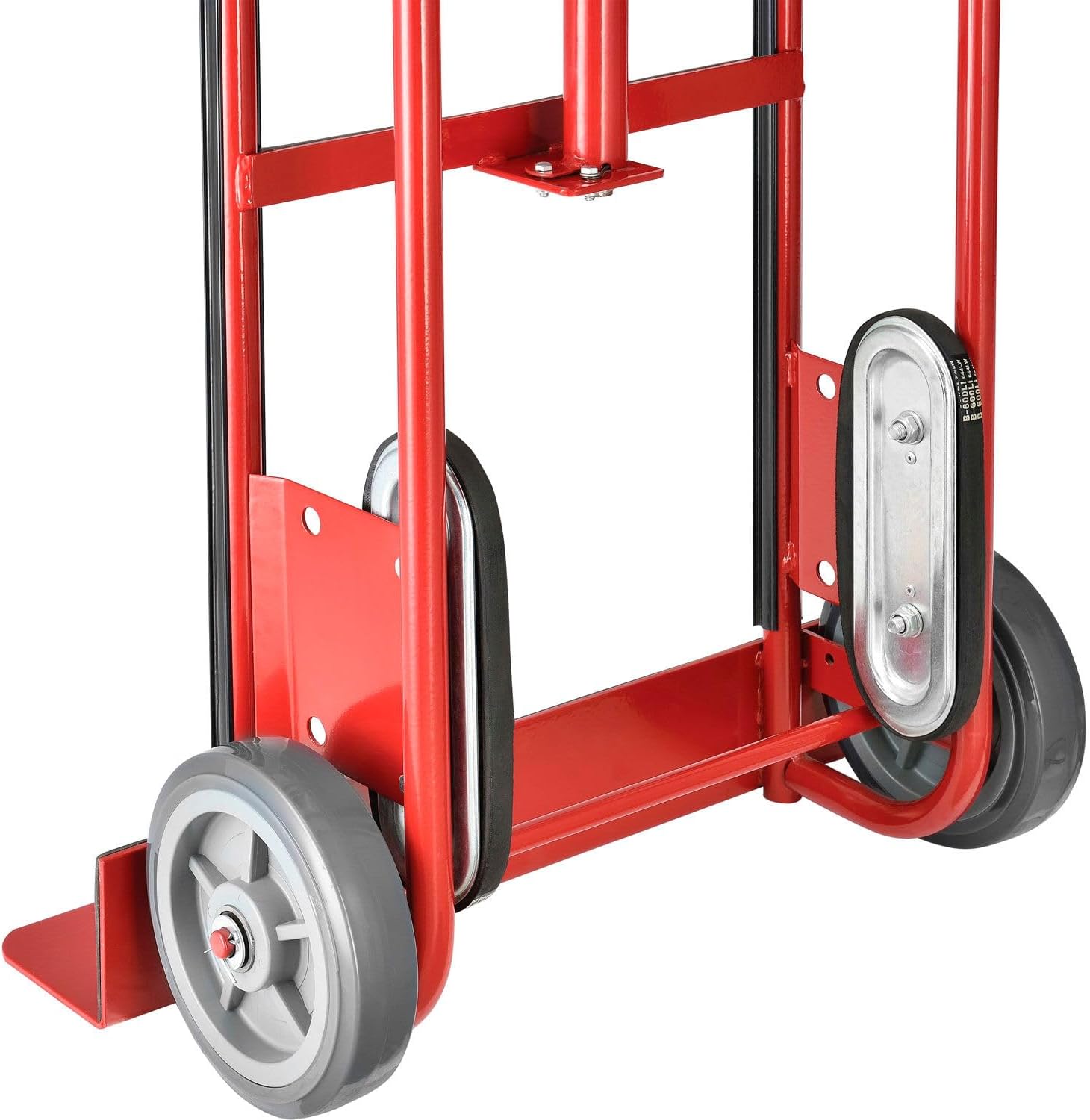 Global Industrial 2-Wheel Professional Appliance Hand Truck with Stair Climbing Wheels, 750 Lb Capacity, Industrial Hand Truck with Ratcheting Nylon Strap