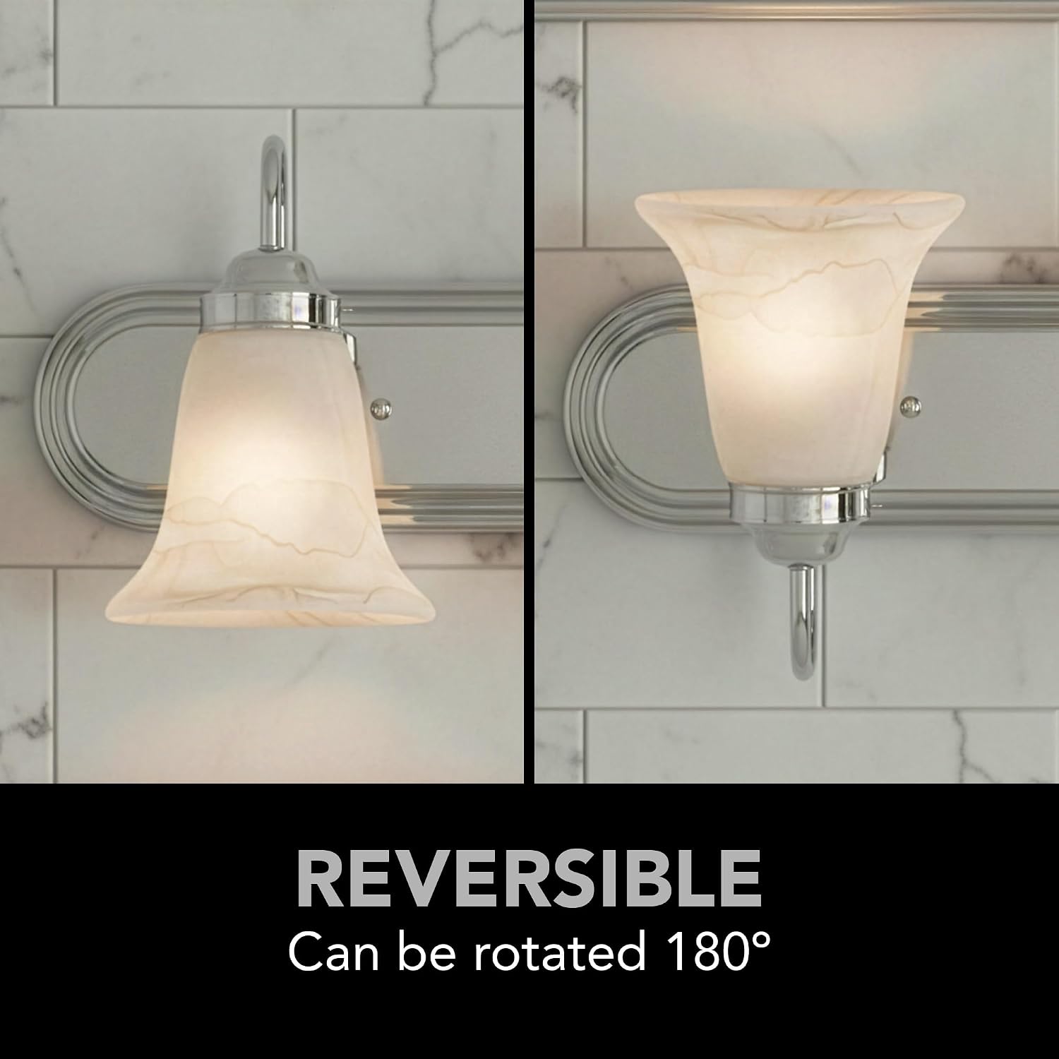 Elk Home Homestead Bathroom Vanity Light, 4-Light Traditional Fixture, Chrome with Alabaster Glass Shade, 30 Inch Wide