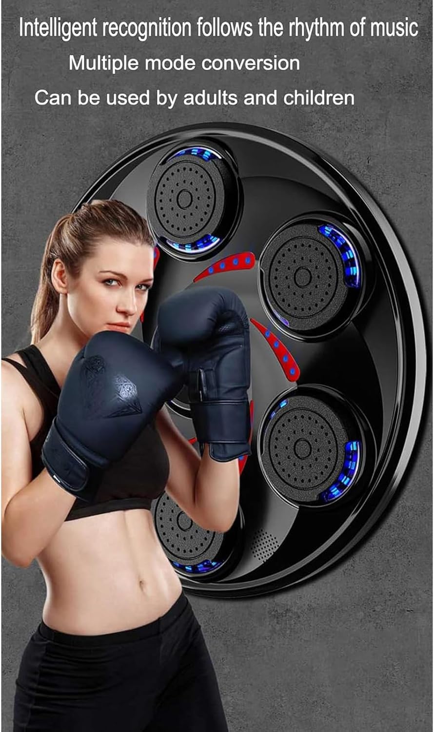 Musical Boxing Machine, Music Electronic Boxing Wall Target, Wall Mounted Music Wall Mounted Boxing Trainer Pads for Home Workout Adults Kids