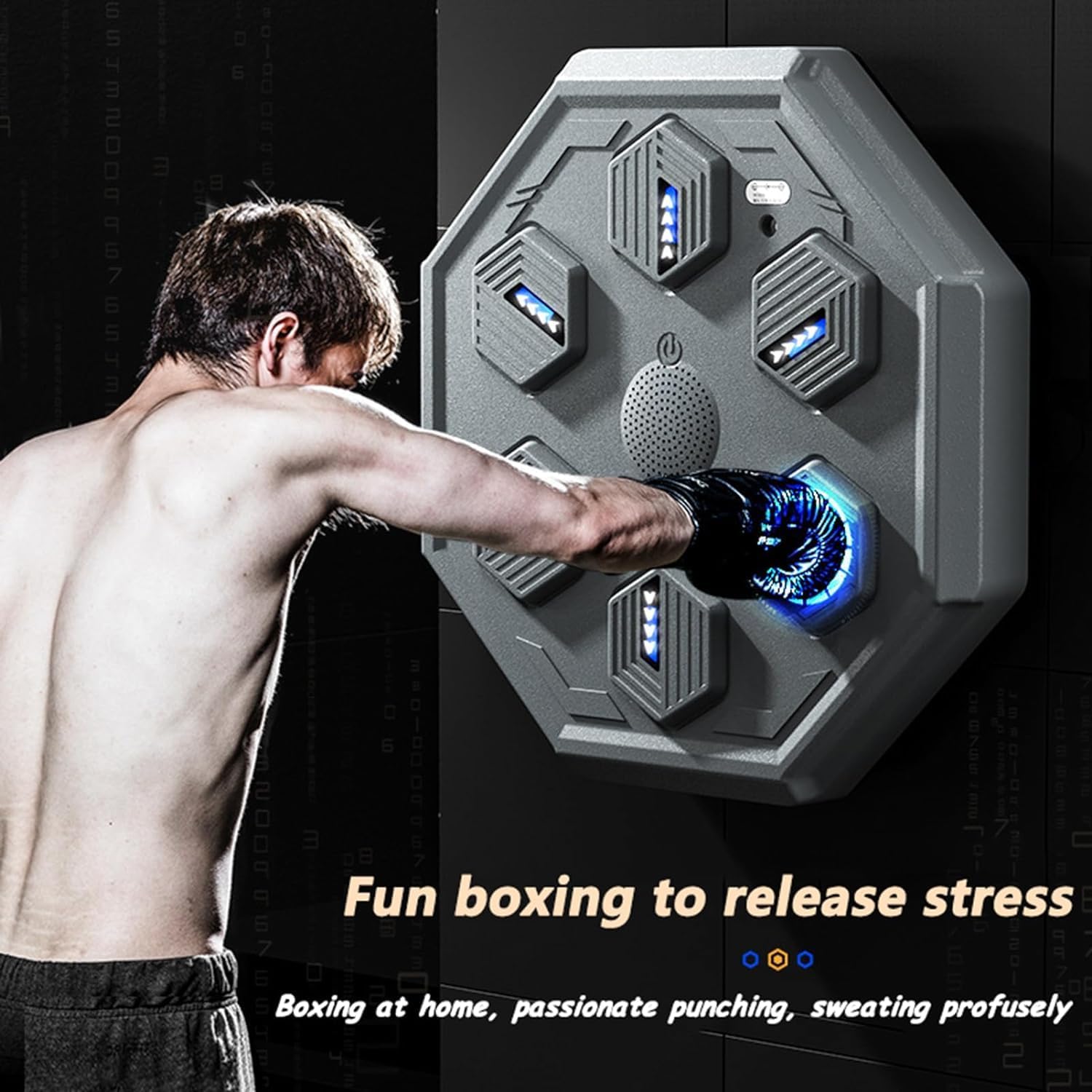 1pc Smart Bluetooth Boxing Machine Boxing Reaction Target Boxing Machine Music Boxing Target Speed Hand Eye Reaction and Coordination Boxing Equipmentfor Kids and Adults Y0-1011