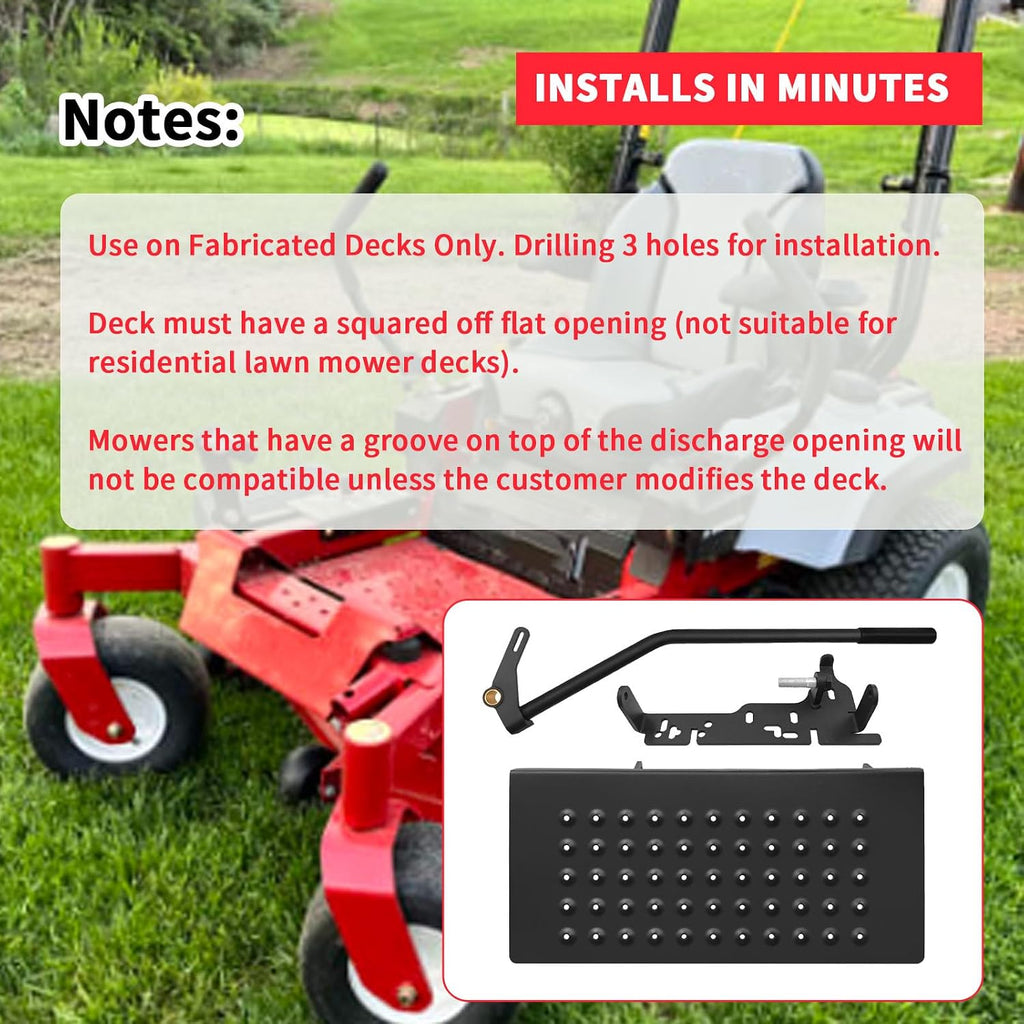 ACS6000ULS Mower Chute Blocker Compatible with Ferris, Exmark, Gravely, Hustler and Toro Mowers, Kubota, and Most Zero Turn Mowers Advanced Chute System #088-6003-00, 088600300