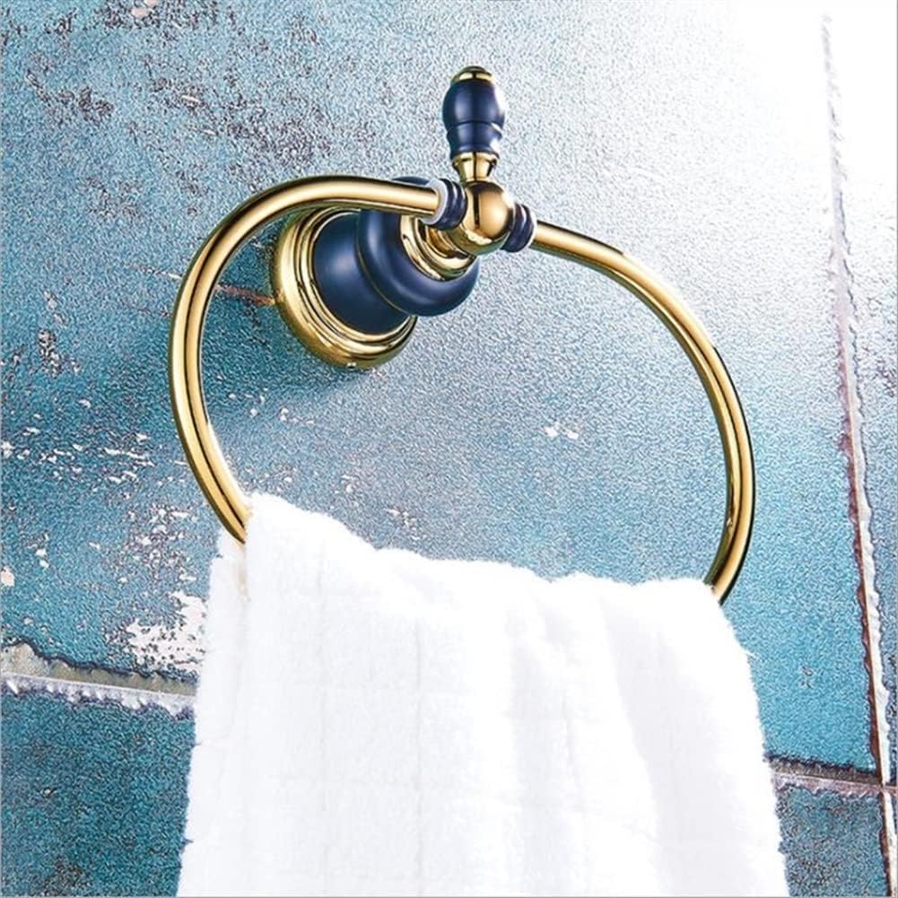 Bathroom Bath Towel Holder, Hand Towel Ring, Oval Towel Rings, Chrome Metal Towel Bars Holder, Towel Hangers Storage Wall Mounted Accessories Bath Towel Racks