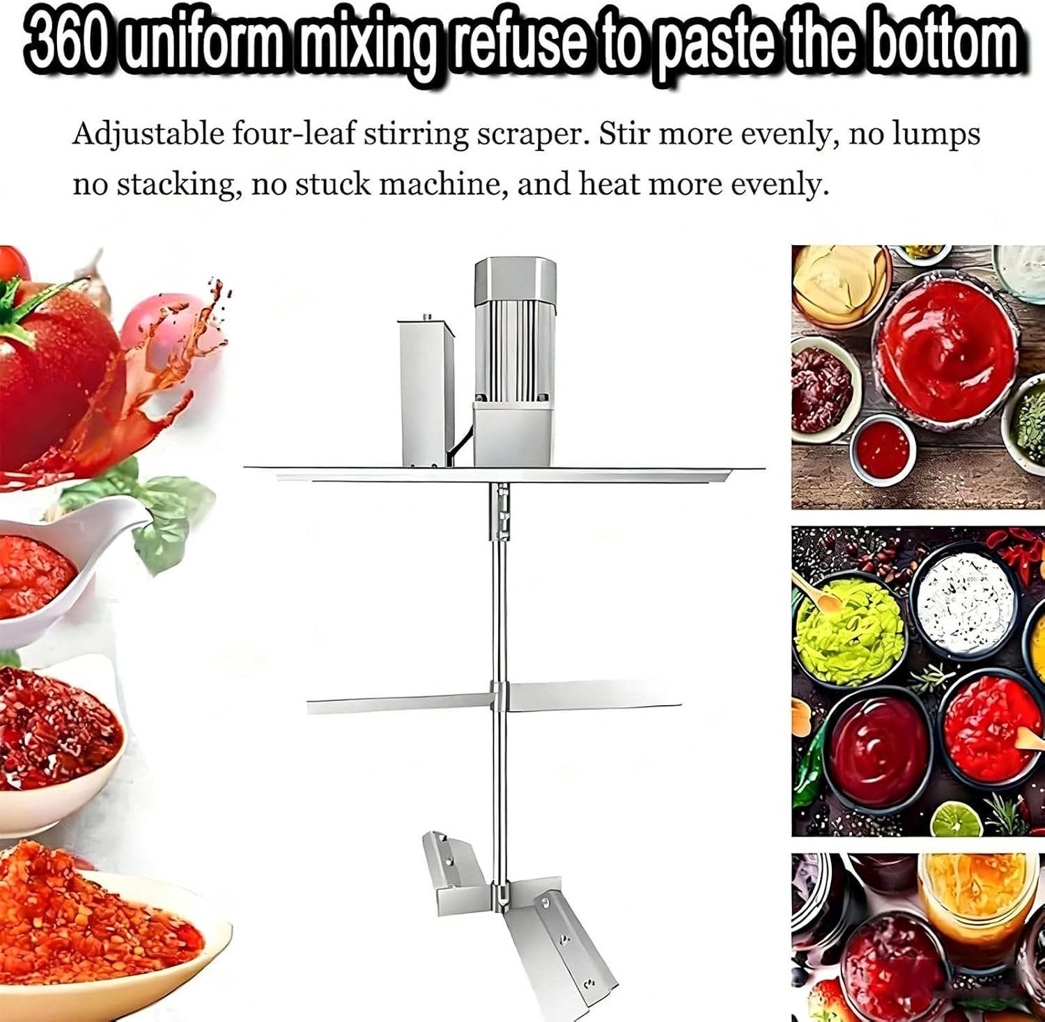 40L Electric Food Mixer & Sauce Stirrer, Commercial Cooking Frying Machine for Seasoning & Soup, Heavy-Duty Automatic Stirring Appliance, Ideal for Restaurants & Catering