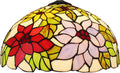Tiffany Lamp Shade 16' Wide Accessories Replacement Only Red Blue Yellow Floral Stained Glass Lampshades Vintage Lily Rose Flower Light Cover for Table Lamp Pendant Light Floor Lamp Ceiling