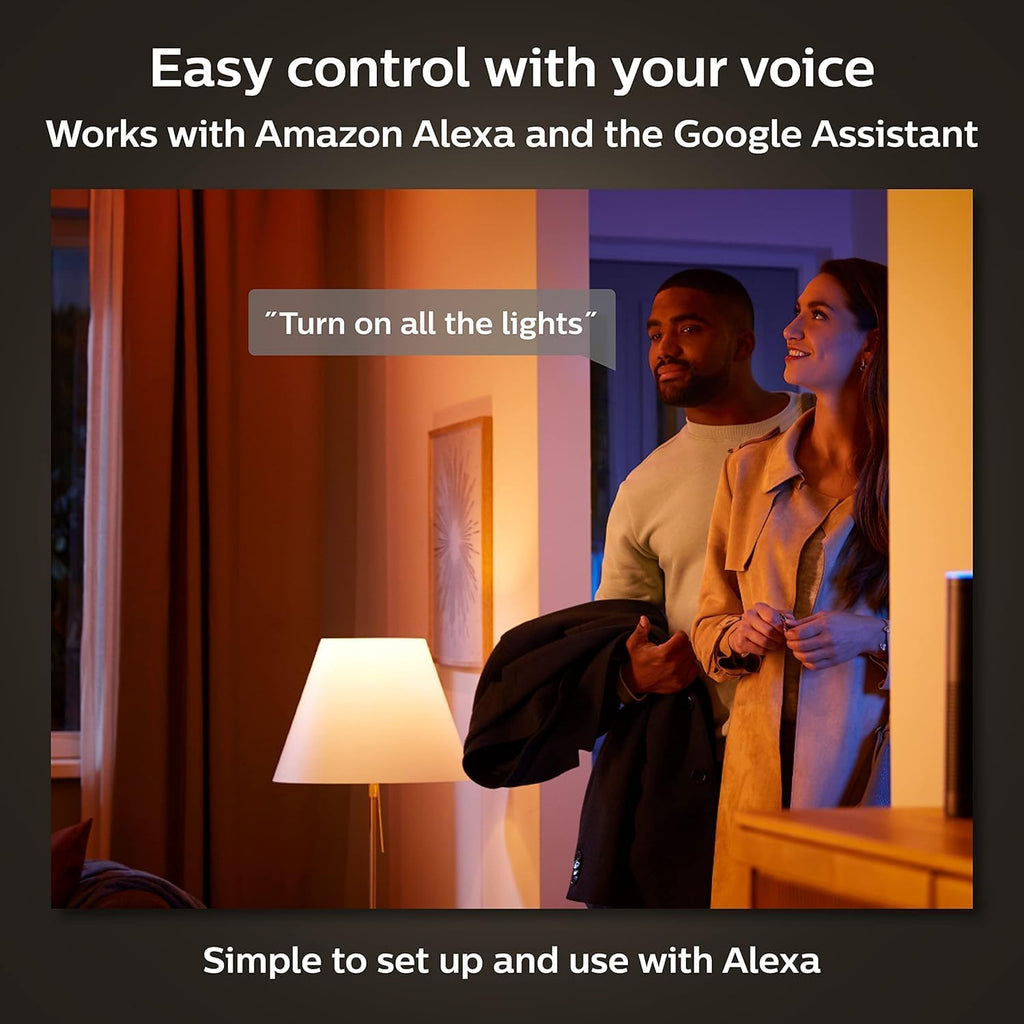 PHILIPS Hue Go Smart Portable Table Lamp, 1 Pack, Black, White and Color Ambiance LED Color-Changing Light, Smart LED Lamp For Indoor and Outdoor Use, Control with Hue App or Voice Assistant
