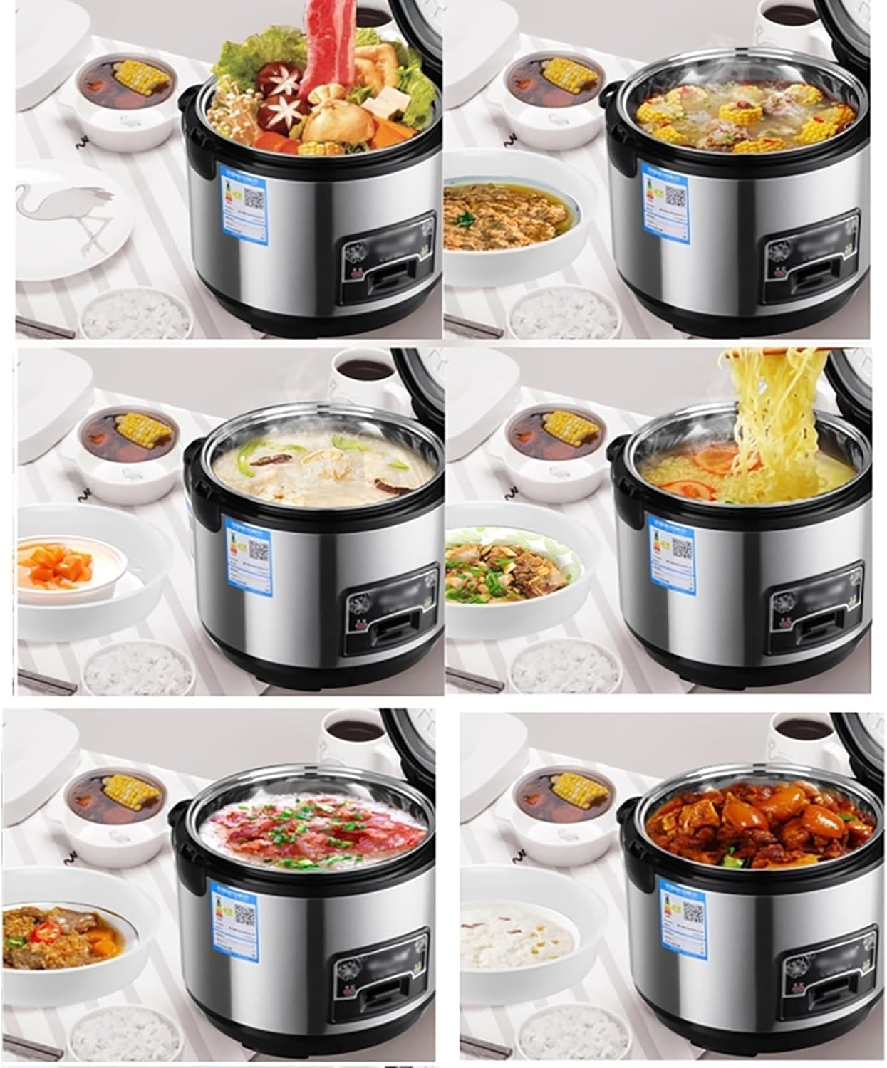 Rice Cooker (2-5L) 304 Stainless Steel Inner Pot, Intelligent Insulation, Make Rice & Steam Food & Vegetables, 220-240V US/EU Power(4L)