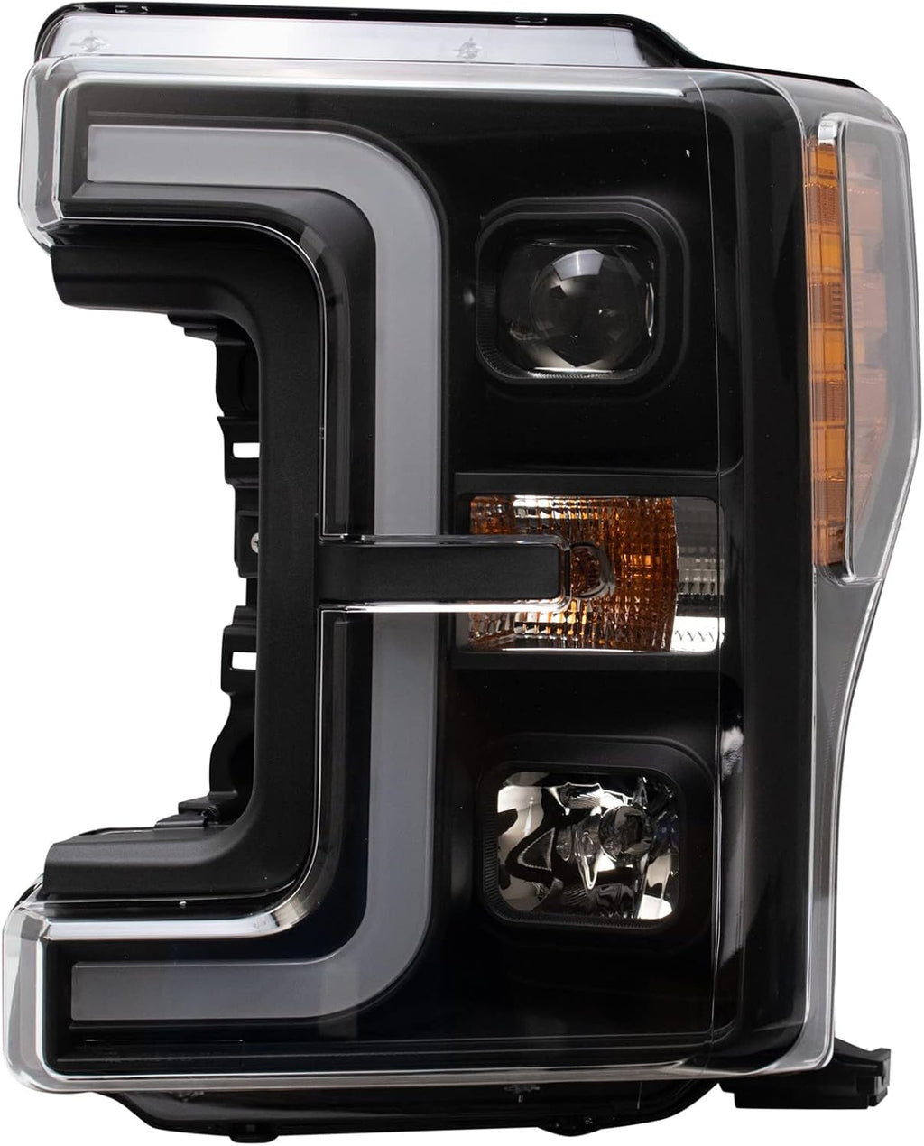 TRQ Performance Driver and Passenger Side Headlight Assembly Set Compatible with 17-19 Ford F250 Super Duty 17-19 Ford F350 Super Duty
