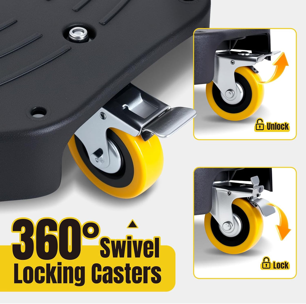 MaxxHaul Heavy Duty Tire Dolly 300 lb Capacity Rolling Wheel Dolly with 4 Swivel Casters Portable Tire Storage and Transport Mover for Garage Shop and Warehouse (80746)