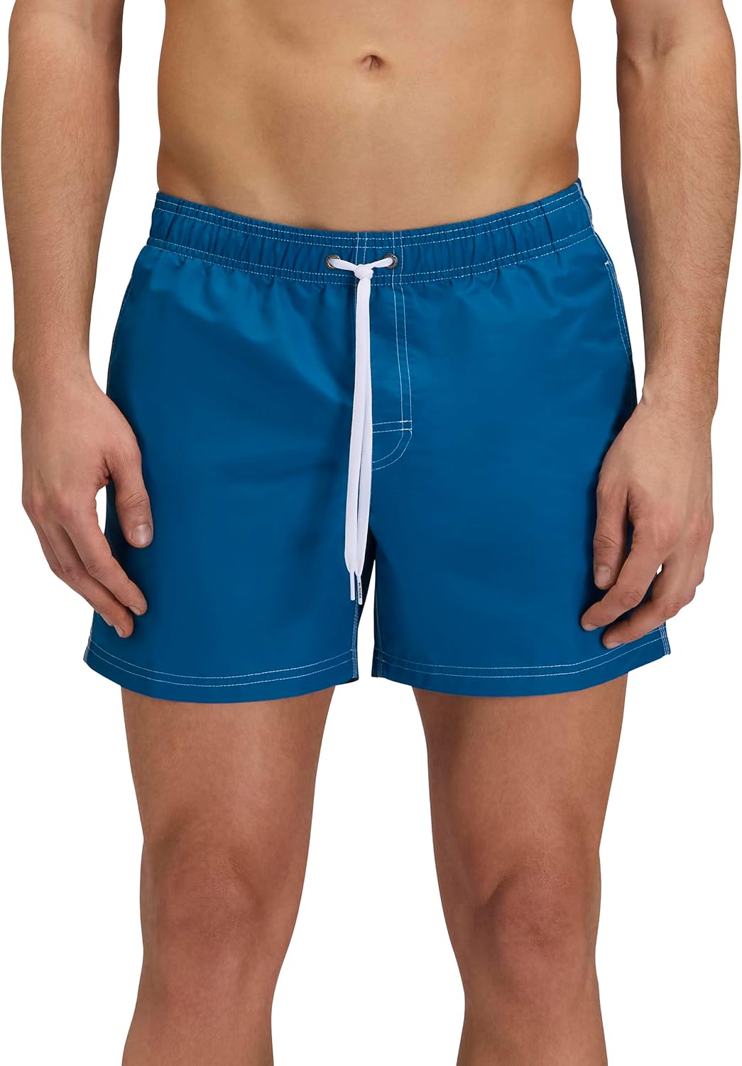 SUNDEK Mens Elastic Waist Boardshort, Swim Trunks 14' Length 5' Inseam