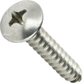 #14 x 5/8' Truss Head Sheet Metal Screws, Stainless Steel 18-8, Full Thread, Bright Finish, Self-Tapping, Quantity 1000 By Fastenere