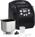 Hamilton Beach Automatic Bread Maker Machine, Digital, Programmable, 12 Settings + Gluten Free, PFAS-Free Nonstick Pan + Kneading Paddle, 2 lb Capacity, Black