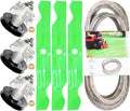 50 Inch Mower Deck Rebuild Kit - Fits Cub Cadet LT1050 i1050 LGT1050 SLT1550 Troy Bilt TB2450 3 Spindles (618-04126) 3 Blades (942-04053C) 1 Belt (754-04077)