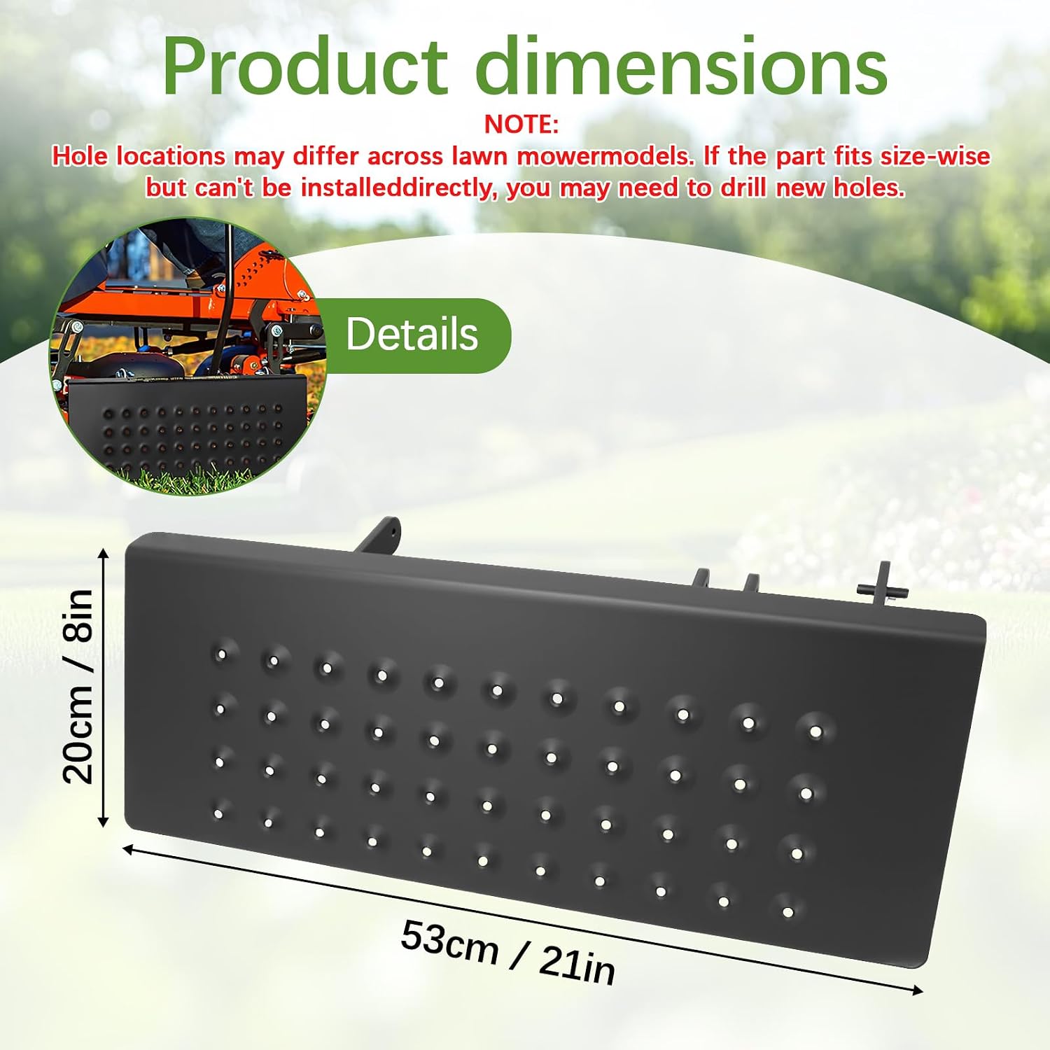 ACS6000B Lawn Mower Chute Blocker,Compatible with Bad Boy Mowers,54' / 60' / 61' / 72',Mower Chute Blocker Replace Part Number 088-6000-00,
