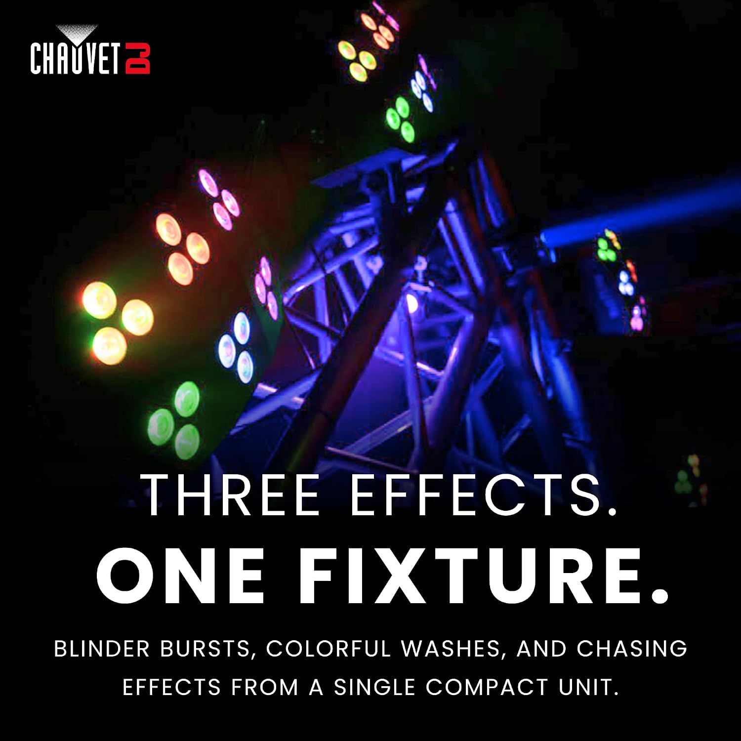 CHAUVET DJ – Wash Fx Hex Ils Multi Purpose Led Effect Light | Blinder Wash & Chase Effects In One Unit | Six Zone Eye Candy Output | Uv Blacklight Performance | Stand Alone Dmx Ir Master Slave Control