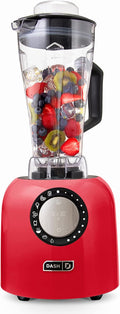 Dash Chef Series Deluxe Digital Blender - 1400W Professional High Speed Blender for Smoothies, Soups & Frozen Drinks, 64 oz BPA-Free Tritan™ Pitcher, 8 Presets, Stainless Steel Blades, USB Port - Red