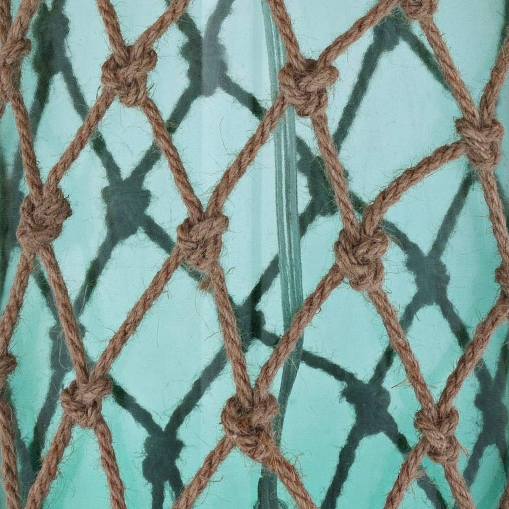 360 Lighting Crosby Cottage Accent Table Lamps 22.5' High Set of 2 Natural Coastal Blue Green Rope Net Off White Drum Shade Decor for Living Room Bedroom House Bedside Nightstand