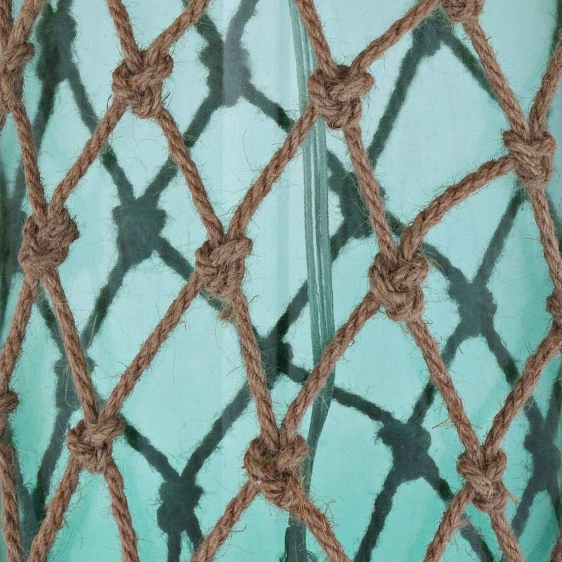 360 Lighting Crosby Cottage Accent Table Lamps 22.5' High Set of 2 Natural Coastal Blue Green Rope Net Off White Drum Shade Decor for Living Room Bedroom House Bedside Nightstand