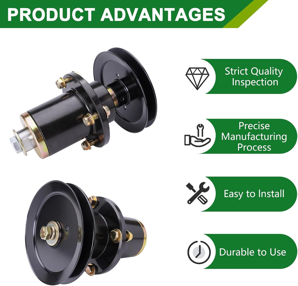 037-6015-50 037-6015-00 Spindle Assembly with 033-6004-00 Pulley - Fits 60 Inch Mower Decks Bad Boy Maverick ZT Elite 60-Inch (3-Pack)