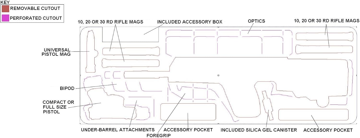 Case Club Case fits IWI Tavor in Pre-Cut Waterproof Rifle Case with Accessory Box & Silica Gel to Help Prevent Gun Rust (Gen 2)