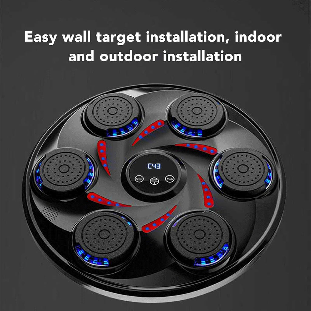GOWENIC Music Boxing Machine with Boxing Gloves, Wall Mounted Smart Bluetooth Music Boxing Trainer, Electronic Boxing Punching Training Target for Adult Kids Home Gym