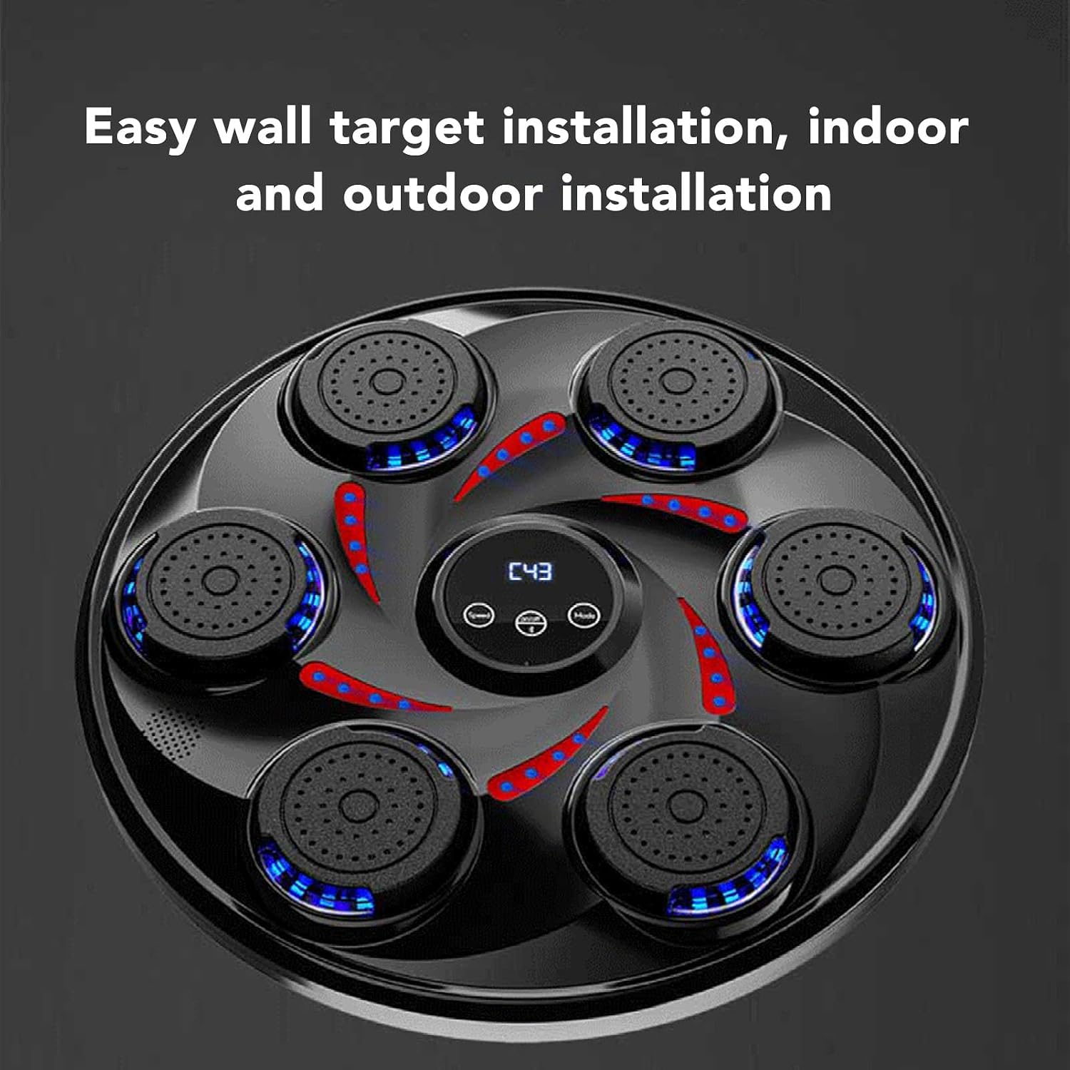 GOWENIC Music Boxing Machine with Boxing Gloves, Wall Mounted Smart Bluetooth Music Boxing Trainer, Electronic Boxing Punching Training Target for Adult Kids Home Gym