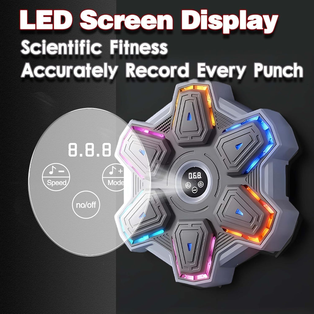 Music Boxing Machine, Smart Music Boxing Machine with 9 Level Speed & Mode Adjustment, Boxing Gloves, Wall Mounted Boxing Machine, Boxing Training Punching for Kids and Adults