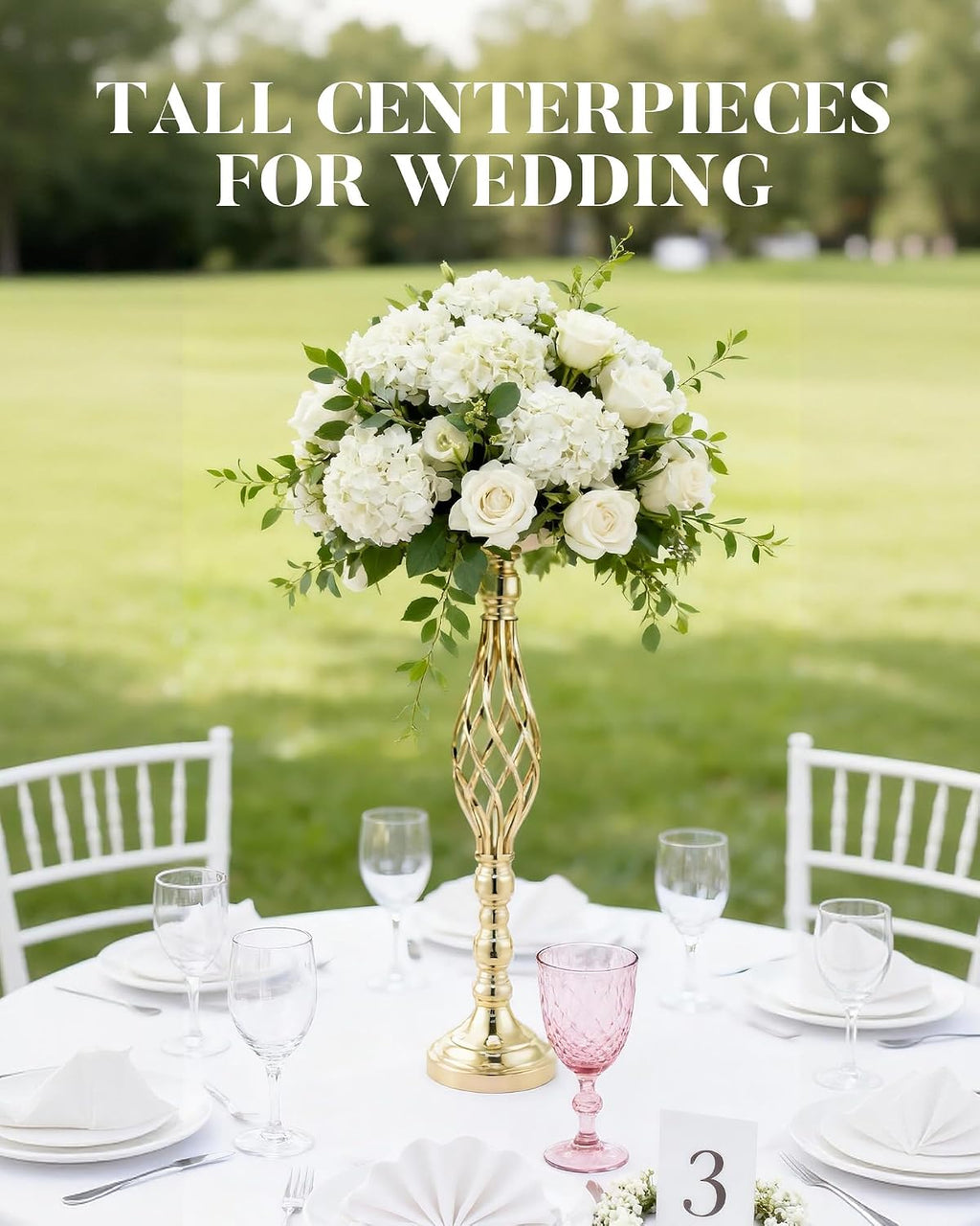 12 Pcs Tall Gold Vase Centerpieces for Table Wedding Vase - 22.8' Tall Quinceanera Centerpieces for Table- Gold Flower Centerpiece Stands- with Spiral Shape & 146g Weighted Base
